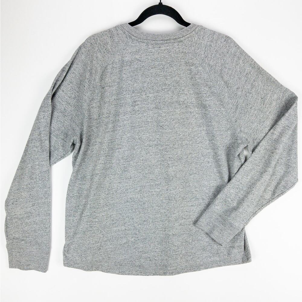 Gap Henley Men's T-Shirt Size XL Long Sleeve Gray 3-Buttons Ribbed Cuffs Tagless - Picture 7 of 9